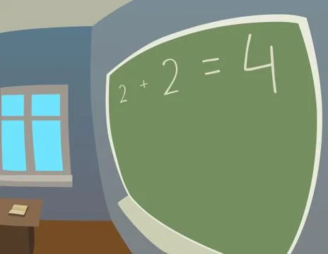 Classroom in fisheye Stock-Illustration