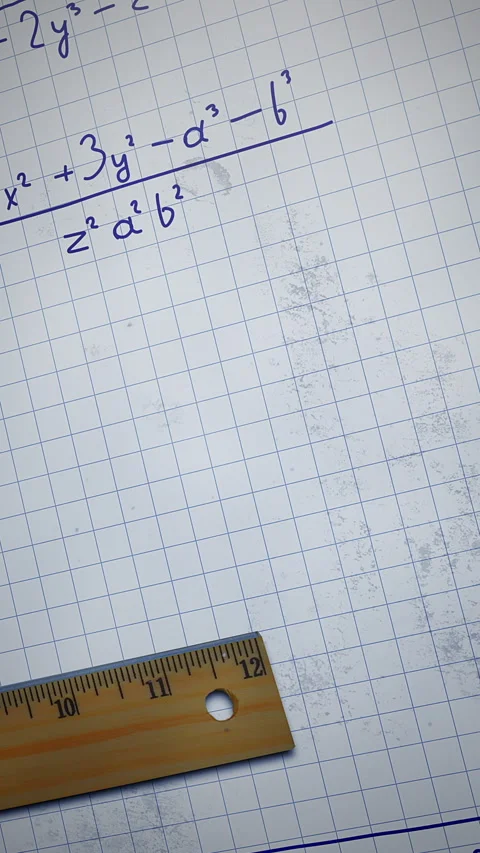 Classroom With Focused Mathematics Practice Underway, Student Diligently Stock Footage 324879817
