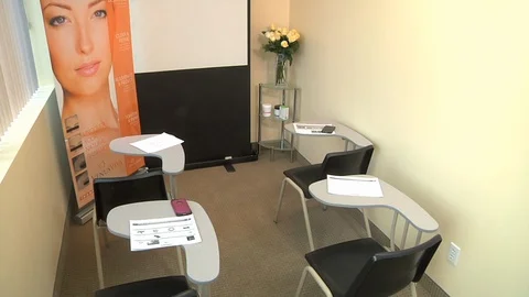 Classroom for future cosmetologists Stock Footage 111497765