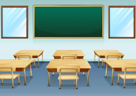 A classroom Illustrazione stock