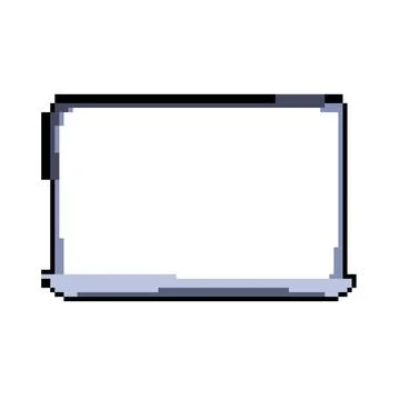 Classroom interactive smartboard pixel art vector illustration Stock Illustration