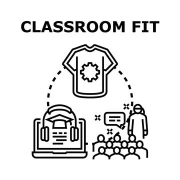 Classroom learning fit program and education concept Illustration