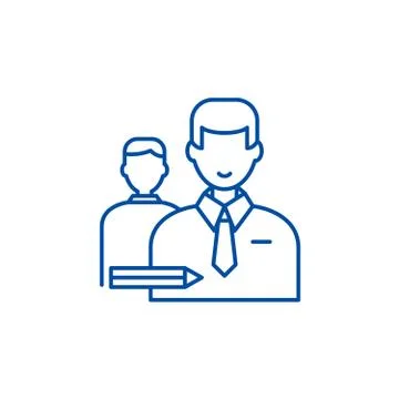 Classroom line icon concept. Classroom flat vector symbol, sign, outline Stock Illustration