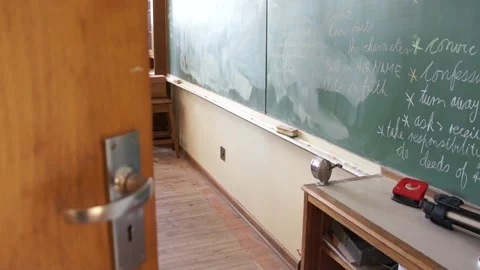 Classroom From Outside The Door Stock Footage 156765389