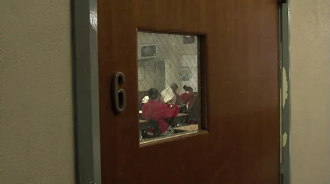 Classroom Push Through Door 스톡 동영상 37124692