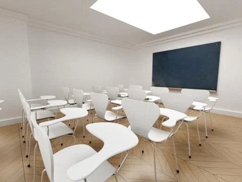 Classroom sideview Stock Illustration