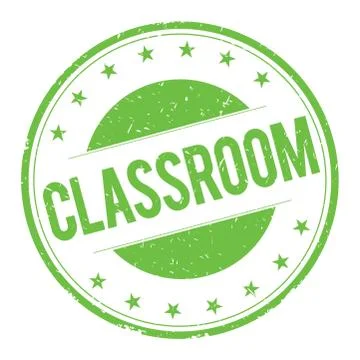 CLASSROOM stamp sign Stock Illustration