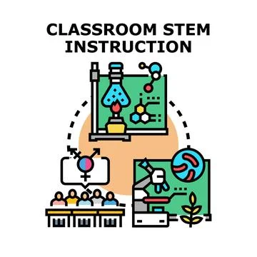 Classroom stem instruction vector concept illustration イラスト素材