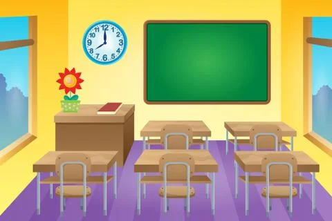 Classroom theme image - eps10 vector illustration. 스톡 일러스트