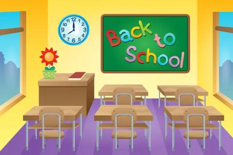 Classroom theme image - eps10 vector illustration. 스톡 일러스트
