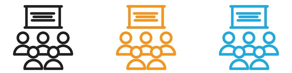 Classroom vector logo set collection for web app ui Stock Illustration