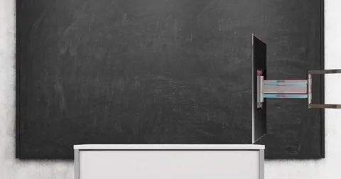 Classroom Virtual Set Background for Green Screens Video stock 74566751