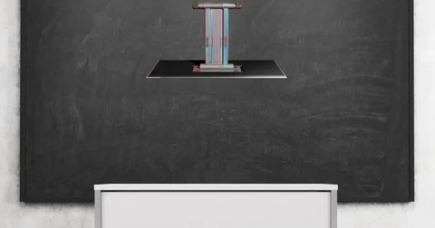 Classroom Virtual Set Background for Green Screens Stock Footage 74566755