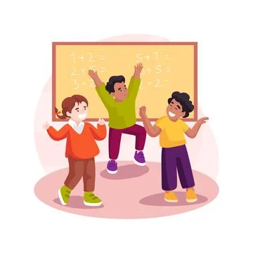 Classroom warmup isolated cartoon vector illustration. Ilustración de archivo