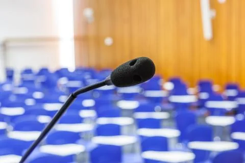 Classroom whit an microphone Stock Photos