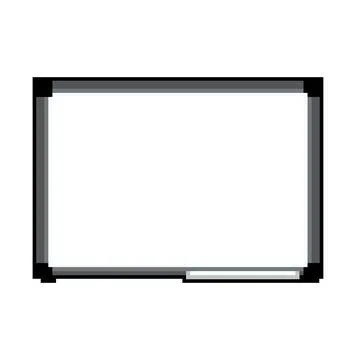 Classroom whiteboard school game pixel art vector illustration Illustrazione stock