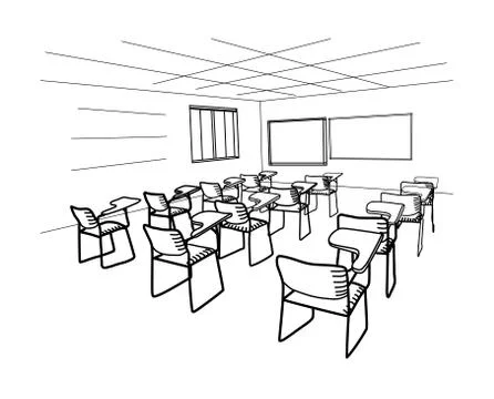 Classroom without people Stock Illustration