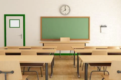 Classroom without students Stock Illustration