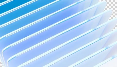 Classy 3d render of abstract iridescent glass background made with 3d softwar Stock Illustration