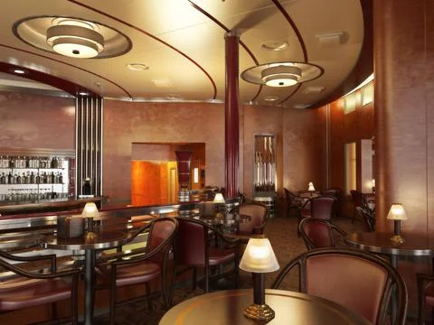 Classy Resteraunt Stock Illustration