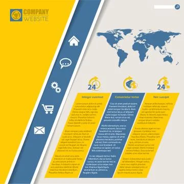 Classy website template design Stock Illustration