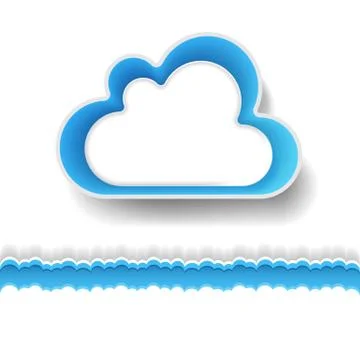 Claud on the sky vector Stock Illustration