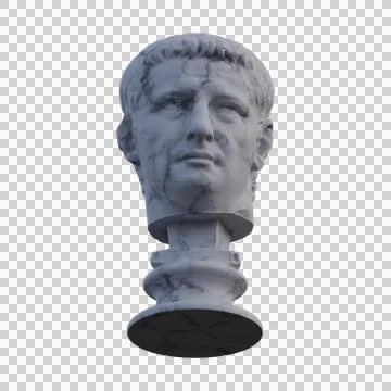 Claudius  statue, 3d renders, isolated, perfect for your design Illustration