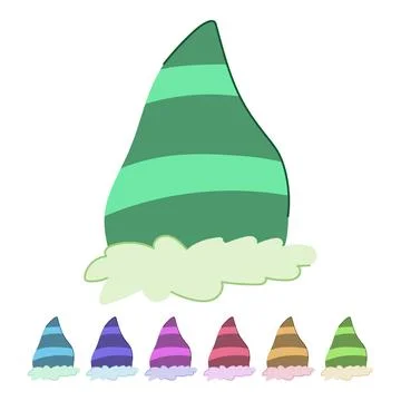 Claus elf santa hat vector cartoon graphic Stock Illustration