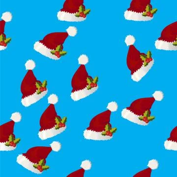 Claus hat with fur Stock Illustration