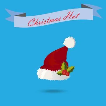 Claus hat with fur Stock Illustration