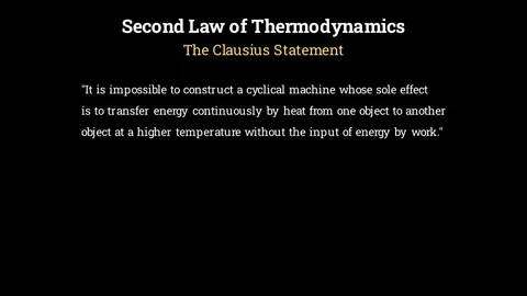 The Clausius Statement Видео 336565615