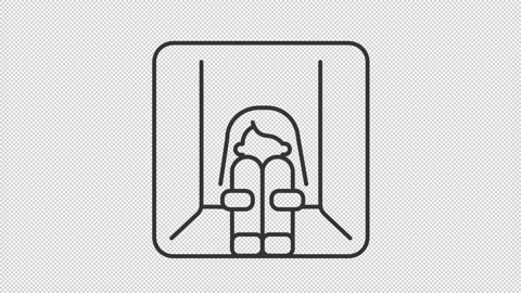 Claustrophobia line animation Stock Footage 300439595