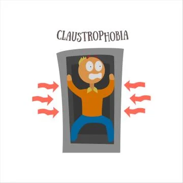 Claustrophobia Vector Illustration Stock Illustration