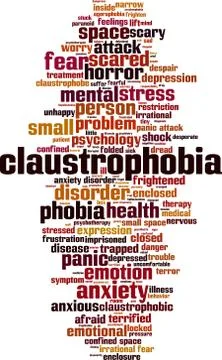 Claustrophobia word cloud 스톡 일러스트