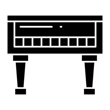 Clavichord Glyph Icon Stock-Illustration