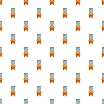 Claw crane arcade game machines pattern Stock Illustration
