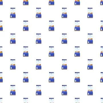 Claw crane arcade game seamless toy grabber pattern Stock Illustration