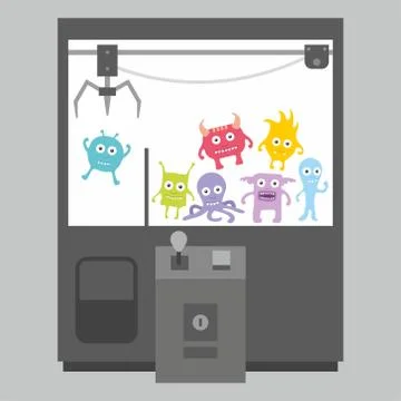 Claw crane game machine Stock Illustration