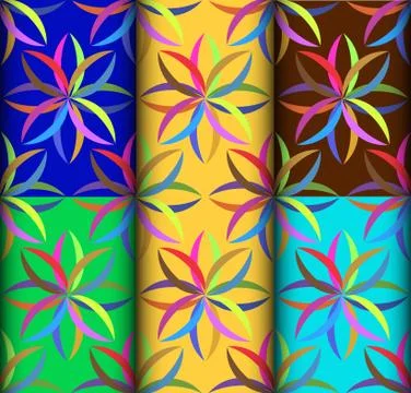 Claw flower pattern pack 스톡 일러스트