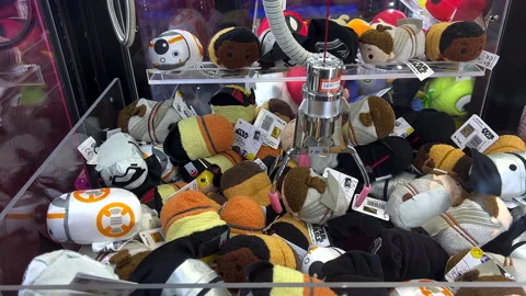 Claw Grabber Machine, Winning A Prize Or Not Stock Footage 171472866