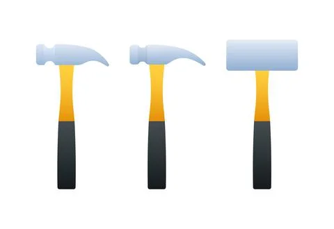Claw hammer. Builder tools. Labour Day. Vector stock illustration. Stock Illustration