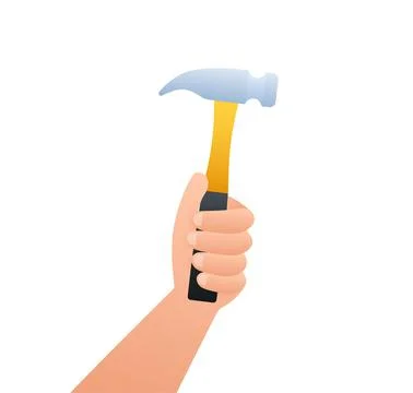 Claw hammer. Builder tools. Labour Day. Vector stock illustration. Stock Illustration