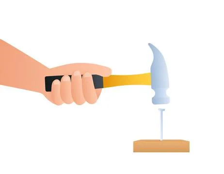 Claw hammer. Builder tools. Labour Day. Vector stock illustration. Stock Illustration