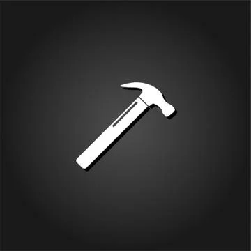Claw hammer icon flat Stock Illustration