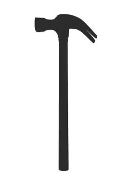Claw Hammer Shape Stock Illustration