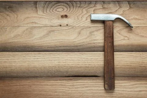 Claw hammer on the table Stock Photos