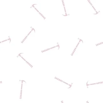 Claw hammer tool glyph seamless pattern Stock Illustration