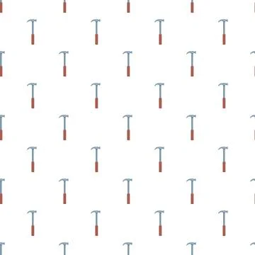 Claw hammer tool pattern representing construction and diy Stock Illustration