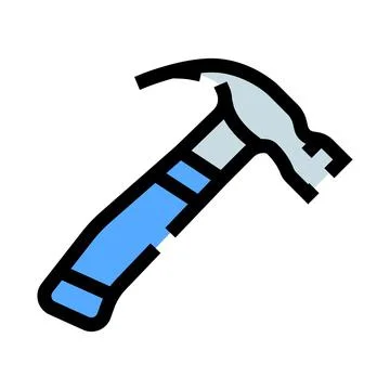 Claw hammer tool representing construction, repair, and diy work Illustrazione stock
