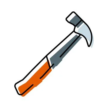 Claw hammer tool representing construction and repair 스톡 일러스트
